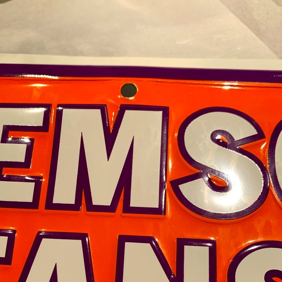 Clemson Fans Parking Only Metal Sign 12” X 18” - Picture 2 of 7